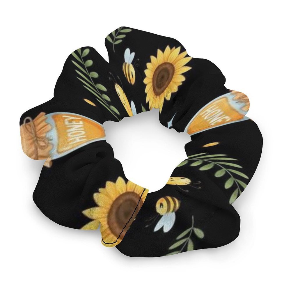 Scrunchies for Women, Elastic Hair Ties No Crease Hair Bands, Versatile Ponytail Holders Scrunchies No Damage for Thick Thin Hairs, Just A Who Loves Bees