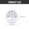 DIYEAH Empty Makeup Cream Jars 3pcs Set White round Double-layer Cosmetic Sub Bottles Aluminum Lids and Double-sided Tape for Travel and Cream Storage view 2