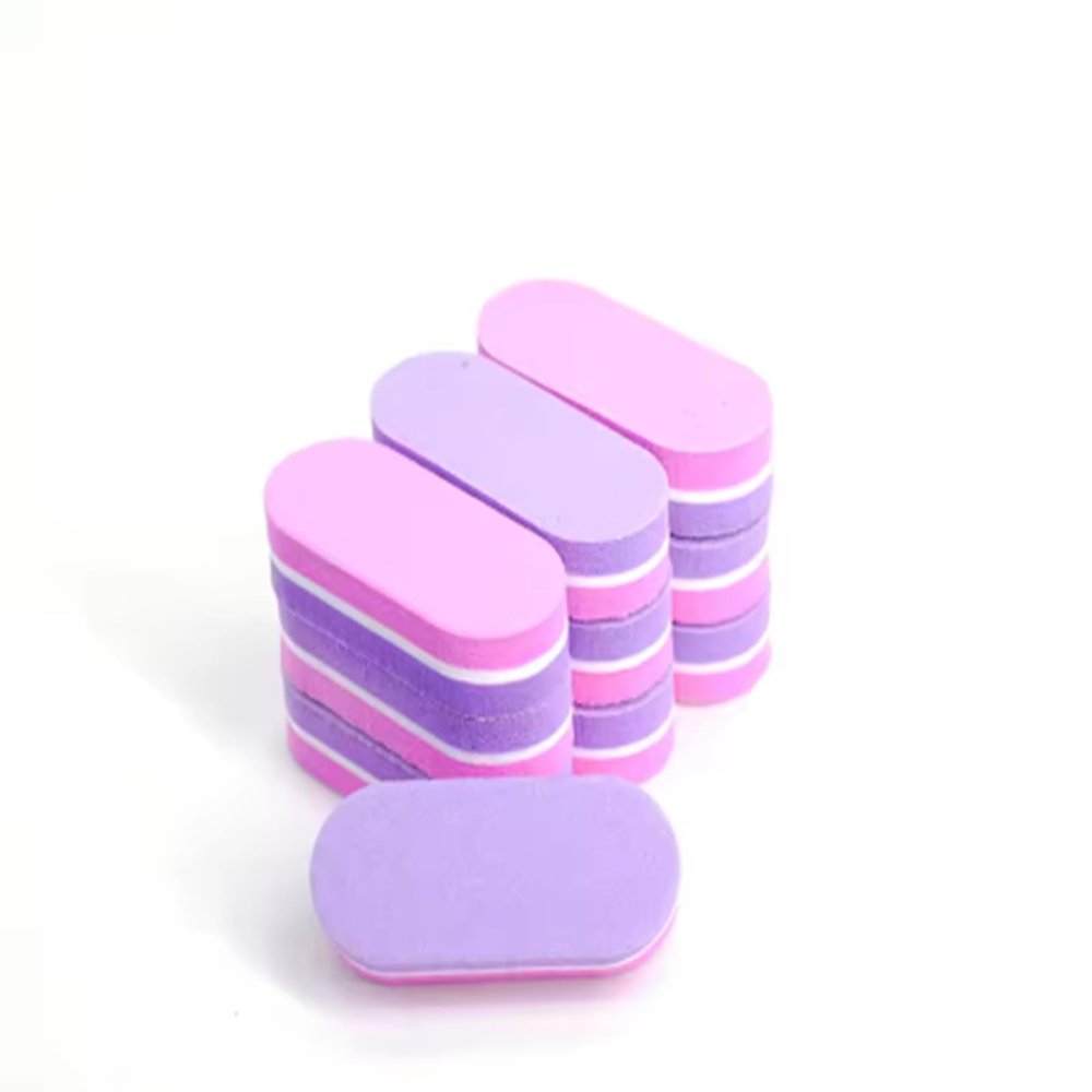 10 Pieces Mini Nail Sponge File Buffer Block, Double Color, Buffing Sanding Tool for Manicure Pedicure