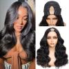 jcoolo V Part Wig Human Hair Body Wave 200% Density 16 Inch view 1