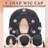 jcoolo V Part Wig Human Hair Body Wave 200% Density 16 Inch view 4