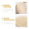 SEWACC Natural Walnut Seed Bath Sponges 2pcs Konjac Face Cleansing Pads Exfoliating Makeup Remover Sponges for Women Travel Facial Cleaning view 3