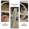 Sewroro Rhinestone Hairband Artificial Pearl Head Accessory Alloy Decorative Headband Bridal Headpiece for Women and Wedding Party view 3