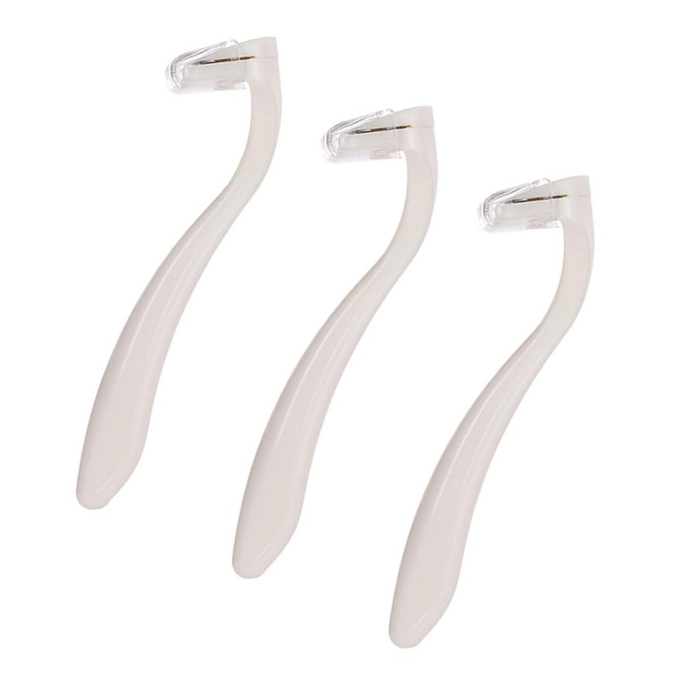 SEWCHICS 3pcs Women Hair Razor Shaver Set Disposable Intimate Hair Removal Tool for Underarms Bikini and Body Care White