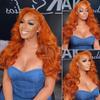 Color 350 Bundles Human Hair Ginger Body Wave Bundles 24 26 28 inch Unprocessed Peruvian Virgin Hair 3 Bundle 50g 350 Orange Body Wave Bundle view 2