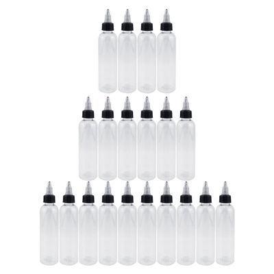 Plastic Applicator Bottles 120ml 20pcs with Pointed Mouth for Hair Dyeing
