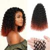 Feather Crochet Human Hair for Black Women Jerry Curly 20 Inch 125 Grams T350# Ombre Human Crochet Hair Lightweight Invisible Knotless Crochet Hair Half Head Hairstyle. view 1