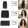 Feather Crochet Human Hair for Black Women Jerry Curly 20 Inch 125 Grams T350# Ombre Human Crochet Hair Lightweight Invisible Knotless Crochet Hair Half Head Hairstyle. view 2