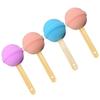 HIAKDOFT 4pcs High Density Bathing Lollipop Sponges with Long Handle Back Scrubber for Showering, Exfoliating Bath Sponge Set for Women and Men Body Cleaning Random Color Random Color view 1