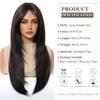 Esmee Long Straight Brown Wigs for Women with Fringe Natural Synthetic Hair Wig for Daily & Party Use view 2