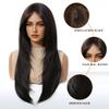 Esmee Long Straight Brown Wigs for Women with Fringe Natural Synthetic Hair Wig for Daily & Party Use view 3