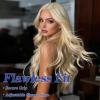 WIGENIUS Lace Front Wigs 24 Inch Long Curly Synthetic Wig for Women - Matte 613 Blonde Middle Part Wig with Baby Hair, Hand-Tied Scalp, Soft Breathable Heat Resistant Hair for Natural Looking view 3
