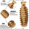 613 Human Braiding Hair For Boho Braids Honey Blonde Deep Wave Bulk Human Hair For Braiding No Weft 3 Braids Per Pack 27 Mixed With 613 Color 14 14 14 Inch view 3