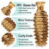 613 Human Braiding Hair For Boho Braids Honey Blonde Deep Wave Bulk Human Hair For Braiding No Weft 3 Braids Per Pack 27 Mixed With 613 Color 14 14 14 Inch view 4