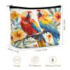 Sturin Beautiful Parrot Bird Bag Makeup Bag Cosmetic Bags Handbag Portable Toiletry Pouch for Women 6.8X5.9X2.3 In view 2