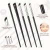 5Pcs Angled Eyeliner Brush Angled Eyebrow Brush Thin Eyeliner Brushes Angle Eye Brow Brushes Thin Concealer Brushs Eye Makeup Brushs for Women, Black view 2