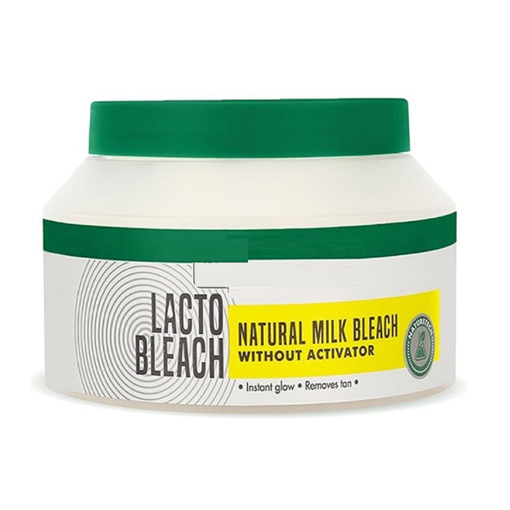 aj Lact.o Blea.ch, Natural Milky White Cre.am, 100g NATURES ESSENCE Instant Glow Bleaching Cream Get Party Ready In 15 minutes
