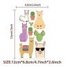 10 Sheets Funny Alpaca Temporary Tattoos for Teen, Animal Birthday Party Favors, Cute Decoration Sticker Gifts for Girl Boys Home Activity Class Prizes Carnival Christmas Rewards view 2