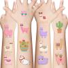10 Sheets Funny Alpaca Temporary Tattoos for Teen, Animal Birthday Party Favors, Cute Decoration Sticker Gifts for Girl Boys Home Activity Class Prizes Carnival Christmas Rewards view 3