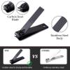 COSHAYSOO Tweezers Set Nail Clippers for Men Manicure Grooming Kit with Leather Travel Case, Fingernail Care Eyebrow Ingrown Hair Tweezer, Mens Easter Funny Coworker Work Office Gifts, My Last Never view 4