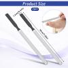 2pcs Metal Toenail File Stainless Steel Long Nail File for Thick Nails 4 Sides Long Nail Files for Thick Metal Toenail Files Sides Heavy Duty Toe Durable Nails Care Tool 7Inch view 2