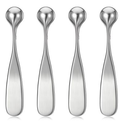 4 Pcs Metal Eye Cream Massage Stick Tool Eye Cream Applicator Wand Stick Makeup spatula Women for Facial Massager Eyes Massage Tool for Face Creams Applicator Reduce Puffiness