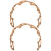 BAZEITFLOW 2pcs Toothed Plastic Hair Headbands Retractable Non-slip Hairbands for Women and Travel Compact Foldable Hair Accessories in Ginger Yellow view 1