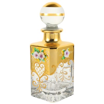 Cabilock Vintage 150ml Perfume Bottle Large Capacity Refillable Glass Essential Oil Bottle Decorative Scent Container for Travel and Home Aromatherapy