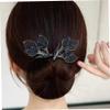 Hair Bun Clip 2PCS 11.4 Inch Rhinestone Hair Bun Roller Retro Elegant Lazy Clips for Twist Accessories for Women Girl Daily Use view 2