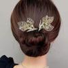 Hair Bun Clip 2PCS 11.4 Inch Rhinestone Hair Bun Roller Retro Elegant Lazy Clips for Twist Accessories for Women Girl Daily Use view 4