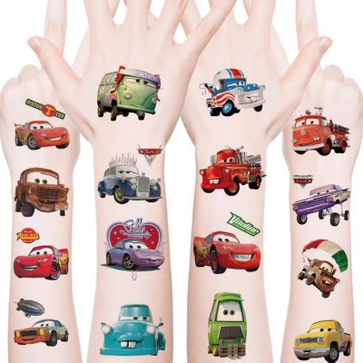 20pcs Movie Cars Temporary Tattoos for Teens Birthday Party Supplies, Party Favors Fake Tattoos Stickers,Birthday Decorations Party Game Activities Reward Gifts (C)