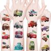 20pcs Movie Cars Temporary Tattoos for Teens Birthday Party Supplies, Party Favors Fake Tattoos Stickers,Birthday Decorations Party Game Activities Reward Gifts (C) view 1