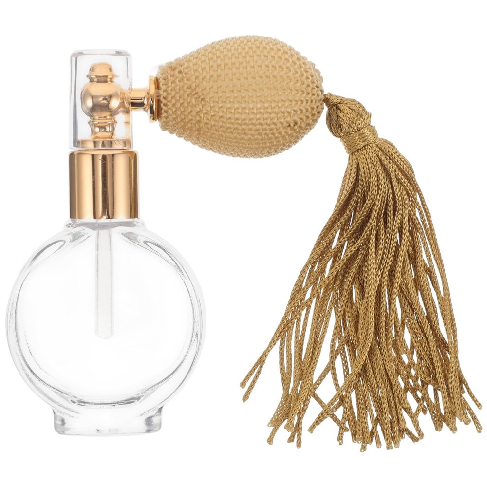 TEHAUX Vintage Perfume Bottle with Gold Tassel Atomizer Pump