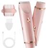 Bikini Trimmer for Women, Waterproof Electric Razors, Bikini Shaver for Women for Ladies Pubic, Face, Underarms, Legs (Pink) view 1