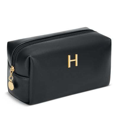 KKXIU Initial Makeup Bag Travel Cosmetic Toiletry Bag Bridesmaid Gifts