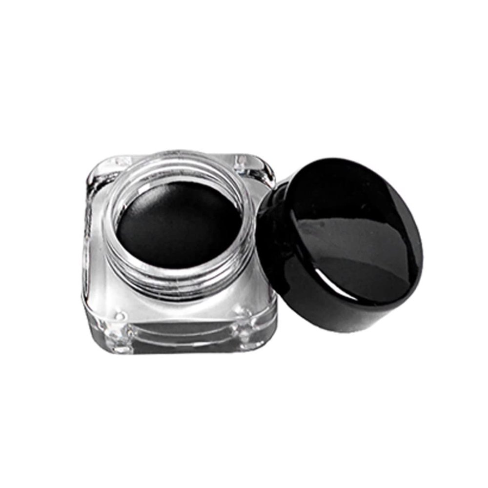 KUYYFDS 1PC Waterproof Gel Eye Liner Makeup Drama Gel Eyeliner Black Eyeliner With Brush Beauty Cosmetic Last For All Day Long(Black, 0.18oz./5g)