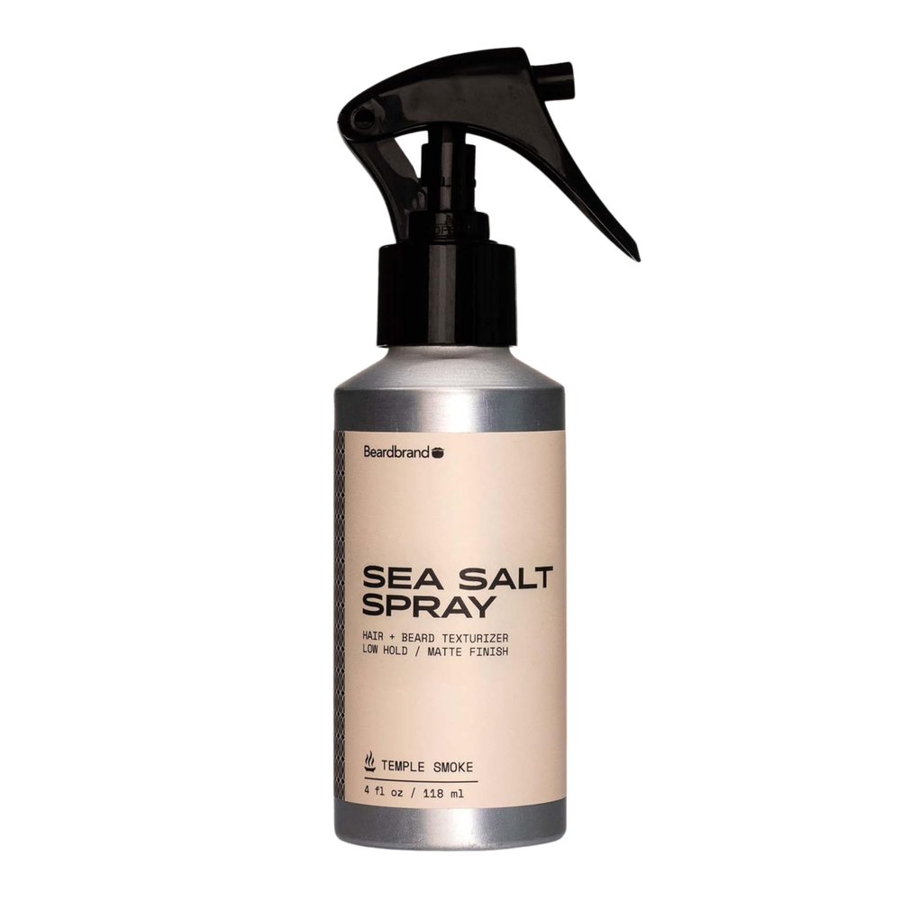 Beardbrand Sea Salt Spray for Men Texturizing Hair Mist with Temple Smoke Scent | Adds Volume & Natural Matte Finish | Beach Waves, Lightweight Hold 3.4 oz