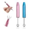 2 PCS Piercing Ball Grabber Tool Set,4 Claw Diamond Tweezers for Easy Jewelry Changing,Piercing Removal Tool,Stainless Steel Gem Pickup Tool for Septum, Earrings,Small Parts (bulepink) view 1