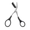 BlingKingdom 2 in 1 Eyebrow Scissors with Comb Stainless Steel Eyebrow Trimmer Scissors for Women Men (Black) view 1