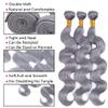 Grey Human Hair Bundles Body Wave 24 26 28 Inch Color Sliver Grey Bundles 50g Per Bundle 150g Total 12A Unprocessed Brazilian Virgin Hair for Black Women view 3