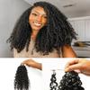 Topunique Burmese Curly Human Crochet Hair, 14 Inch #1B Natural Black view 1