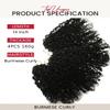 Topunique Burmese Curly Human Crochet Hair, 14 Inch #1B Natural Black view 4