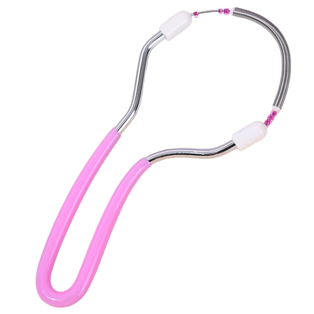 Threading Hair Removal, 4.1x2.1 Inch Stainless Steel Spring Threading Tool with Comfortable Grip, Portable Manual Face Hair Remover for Women Upper Lip, Chin, Cheeks and Neck