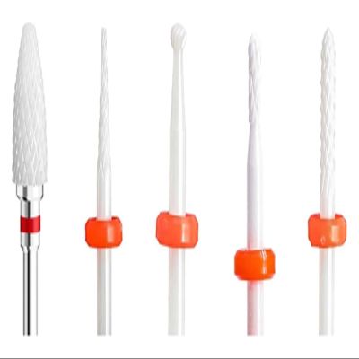 PPYHY 5Pc Ceramic Nail Art Drill Bits Rotary Cutter Clean Apparatus for Manicure Milling Machine Accessories Removal Gel Tool .p20
