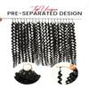 Topunique Afro Kinky Curly Human Crochet Hair, 18 Inch, #1B Natural Black view 2