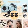 Felt Hair Band Pad, 2 Inch DIY Felt Hair Band Decor Base Fixed Hairstyle Not Easy, Performance Hair Accessory Tape Suitable for Dance Performances, Fashion Shows, And Weddings (10, B Black) view 4