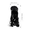 DECHOUS One-piece Hair Wig Cap with Long Curly Black Hair Extension Hat for Women Fashion Hairpiece Suitable for Daily Wear and Outdoor Use view 2