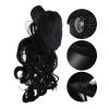 DECHOUS One-piece Hair Wig Cap with Long Curly Black Hair Extension Hat for Women Fashion Hairpiece Suitable for Daily Wear and Outdoor Use view 3