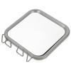 TOVINANNA Suction Cup Shower Mirror with Hook, Fogless Shaving Mirror for Bathroom, Silver Wall-Mounted Razor Holder for Men and Women view 1