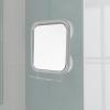 TOVINANNA Suction Cup Shower Mirror with Hook, Fogless Shaving Mirror for Bathroom, Silver Wall-Mounted Razor Holder for Men and Women view 4
